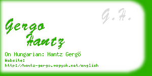 gergo hantz business card